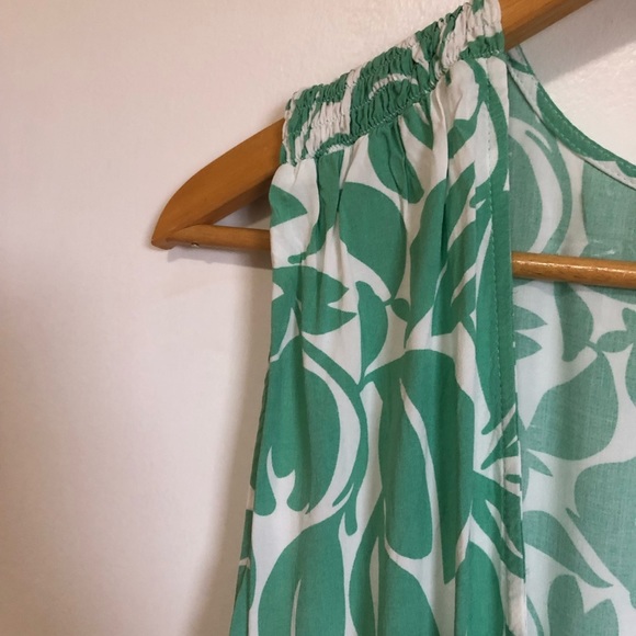 Spiaggia Dolce Gorgeous Green Dress with White Print in Large - Picture 5 of 8
